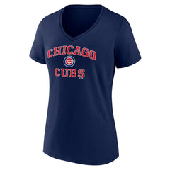 Chicago Cubs Women's Heart and Soul V-Neck T-Shirt - MLB T-shirts