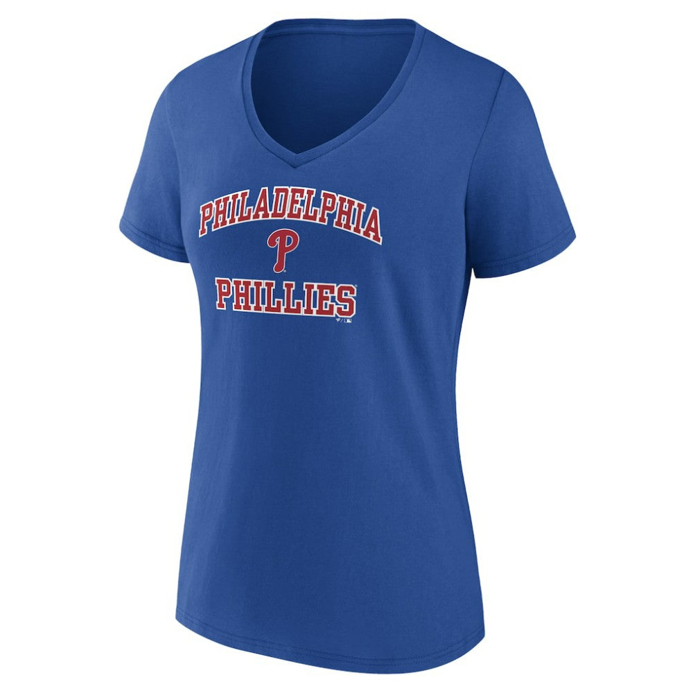 Philadelphia Phillies Women's Heart and Soul V-Neck T-Shirt - MLB T-shirts