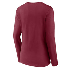 Washington Commanders Women's Logo Team Lockup Long Sleeve V-Neck T-Shirt | NFL Online