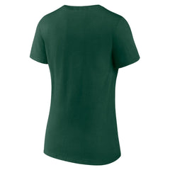 Green Bay Packers Women's Logo Team Lockup V-Neck T-Shirt | NFL Online