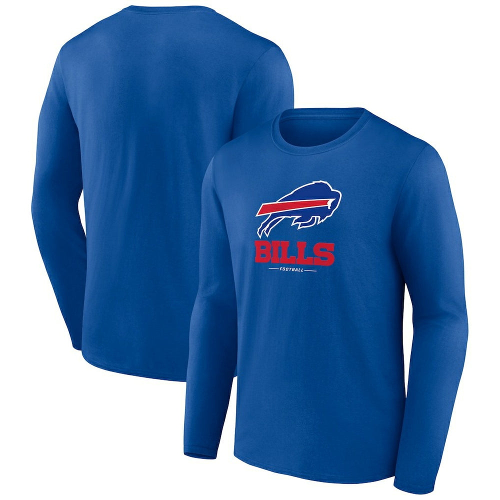 Buffalo Bills Logo Team Lockup Long Sleeve T-Shirt | NFL Outlet
