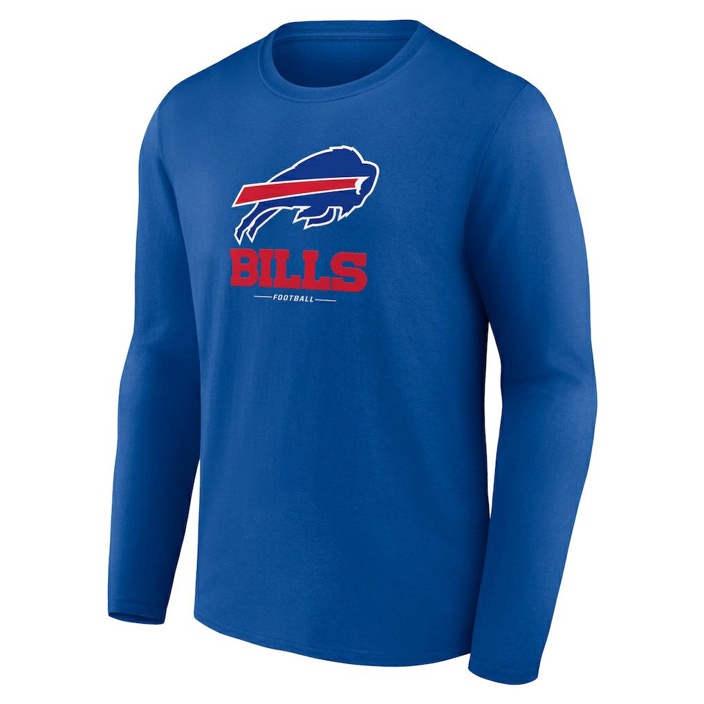 Buffalo Bills Logo Team Lockup Long Sleeve T-Shirt | NFL Outlet