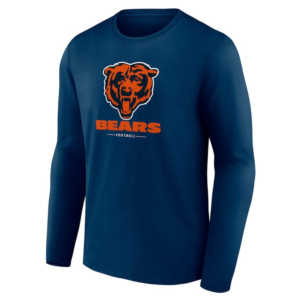 Chicago Bears Logo Team Lockup Long Sleeve T-Shirt | NFL US