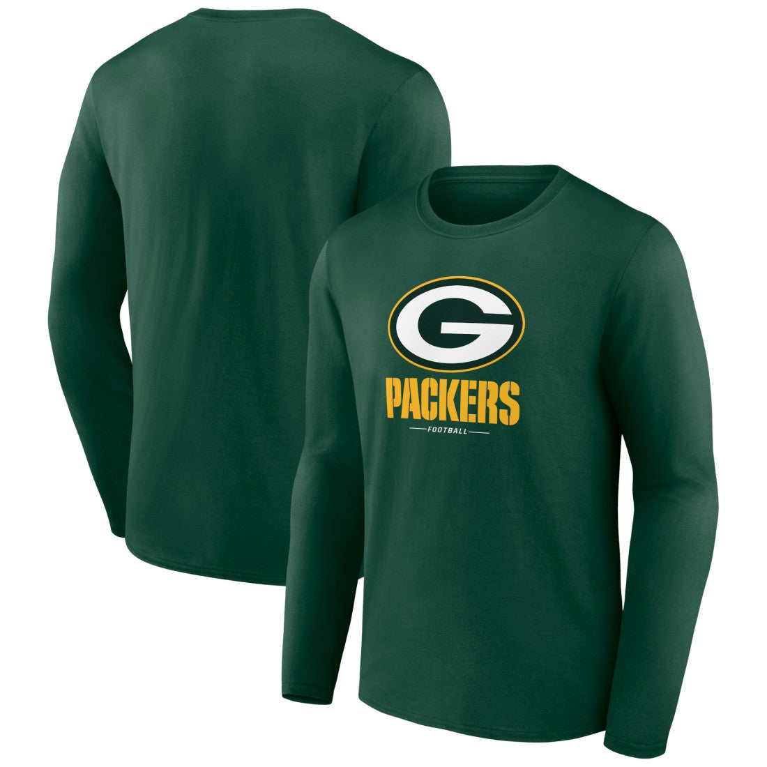 Green Bay Packers Logo Team Lockup Long Sleeve T-Shirt | NFL Hot