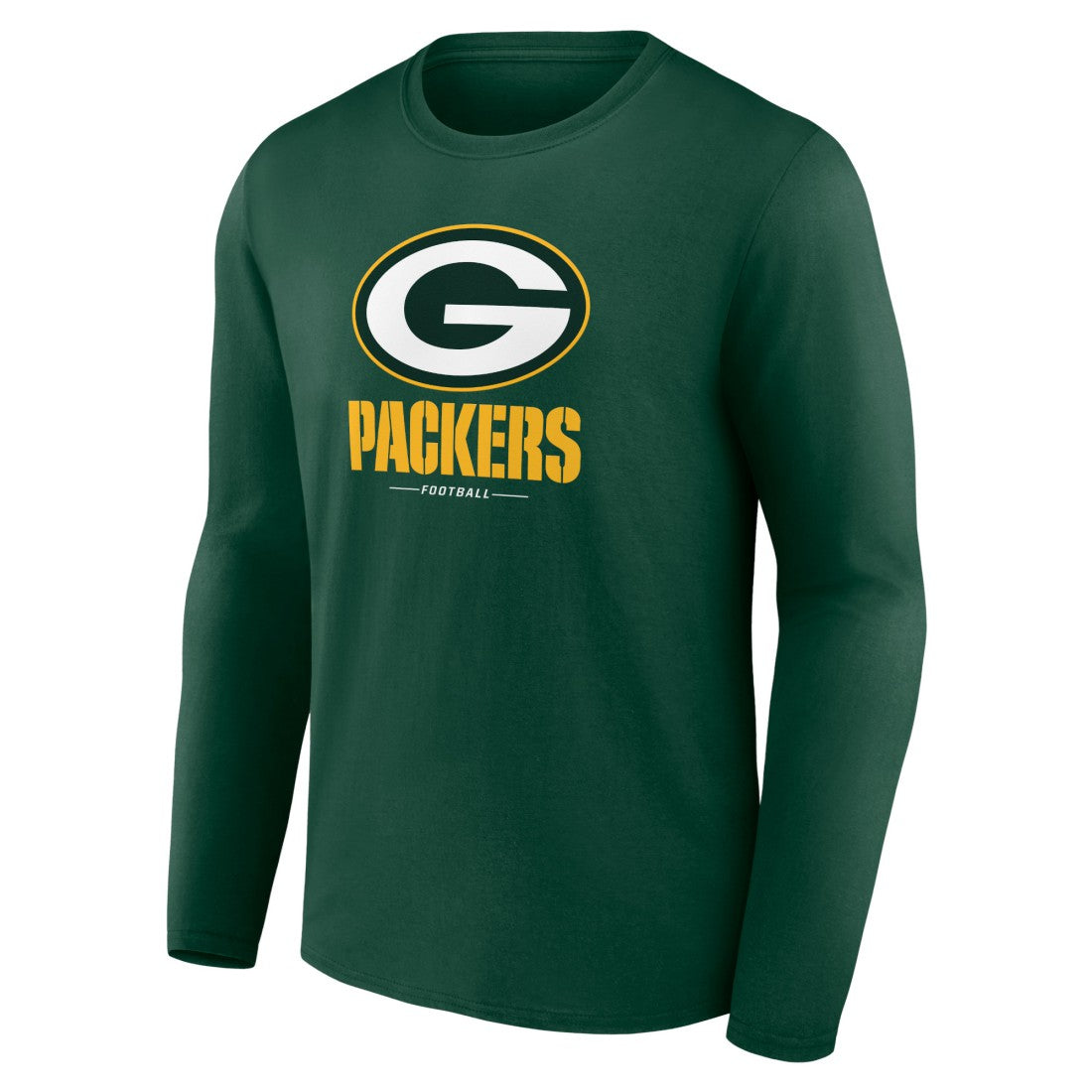Green Bay Packers Logo Team Lockup Long Sleeve T-Shirt | NFL Hot
