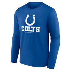 Indianapolis Colts Logo Team Lockup Long Sleeve T-Shirt | NFL Discount
