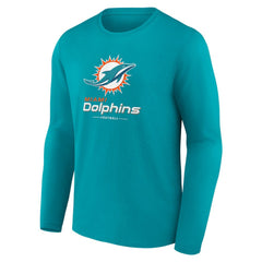 Miami Dolphins Logo Team Lockup Long Sleeve T-Shirt | NFL On sale