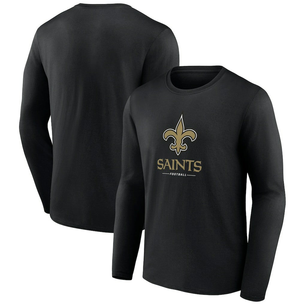 New Orleans Saints Logo Team Lockup Long Sleeve T-Shirt | NFL US