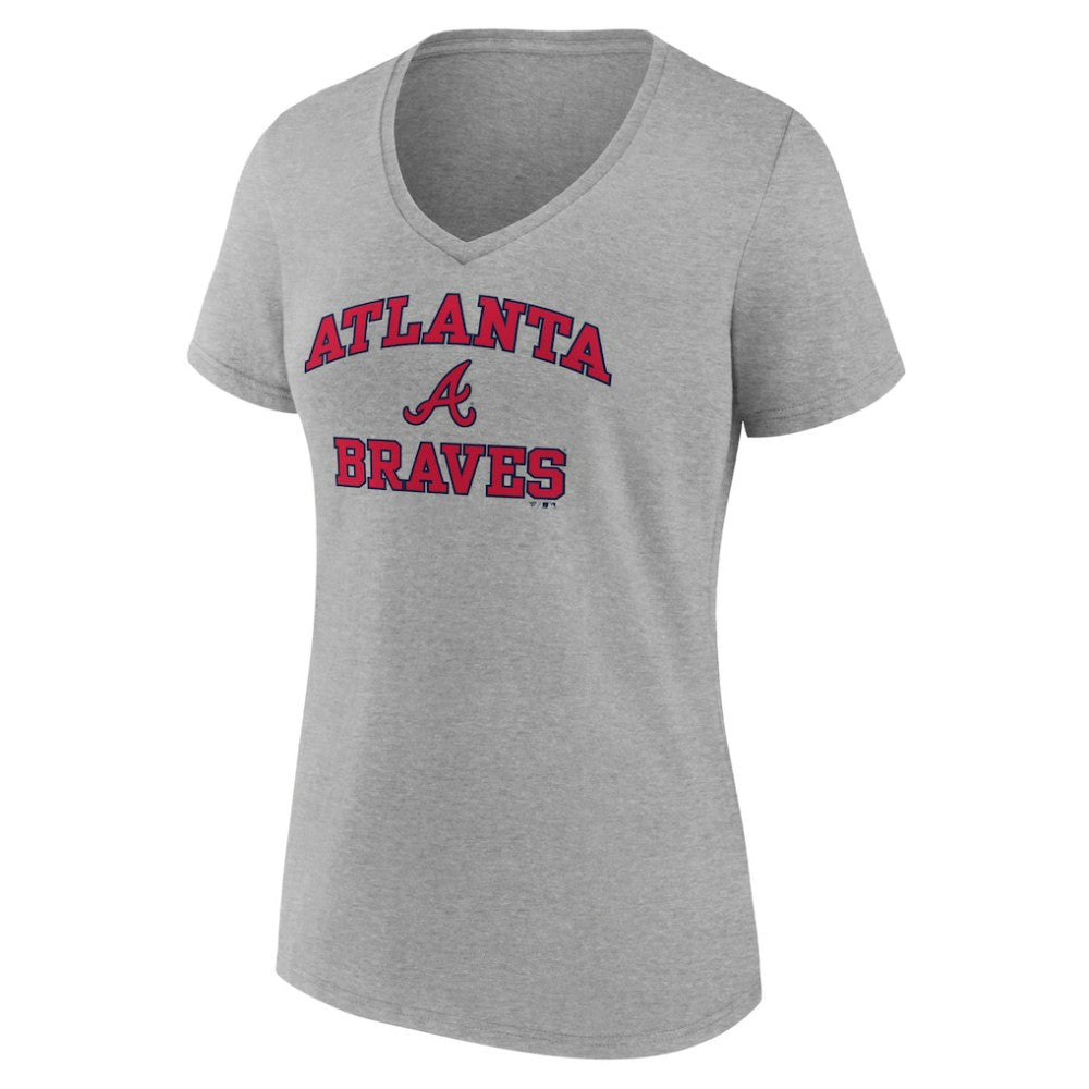 Atlanta Braves Women's Heart and Soul V-Neck T-Shirt - MLB T-shirts