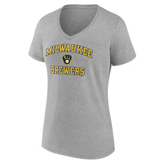 Milwaukee Brewers Women's Heart and Soul V-Neck T-Shirt - MLB T-shirts