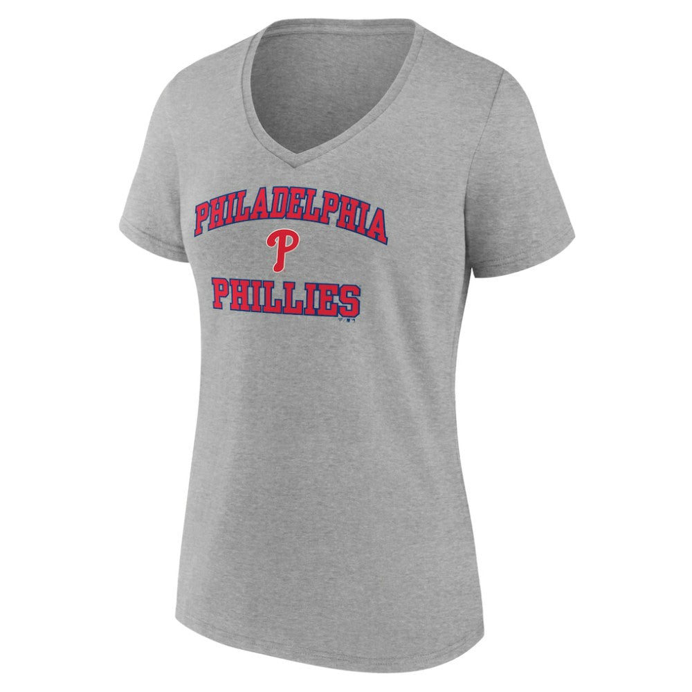 Philadelphia Phillies Women's Heart and Soul V-Neck T-Shirt - MLB T-shirts