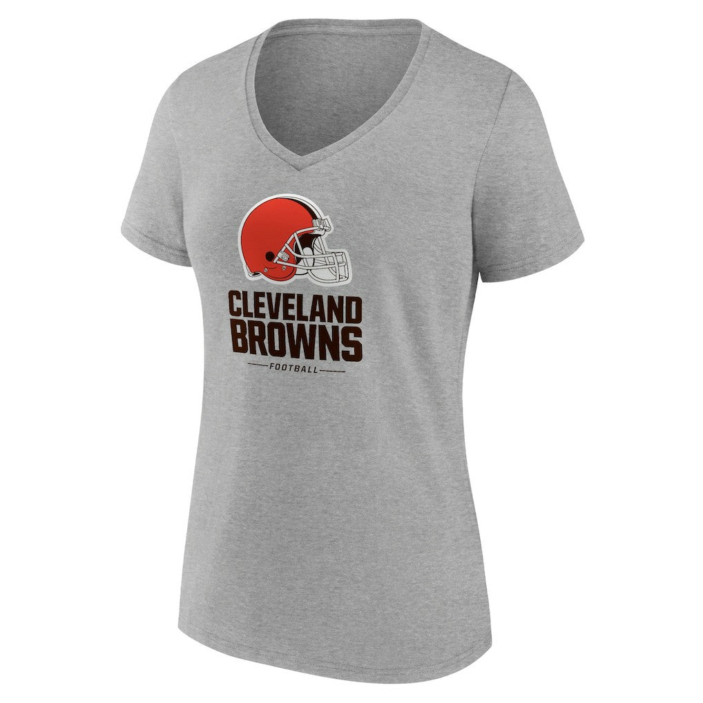 Cleveland Browns Women's Logo Team Lockup V-Neck T-Shirt | NFL On sale
