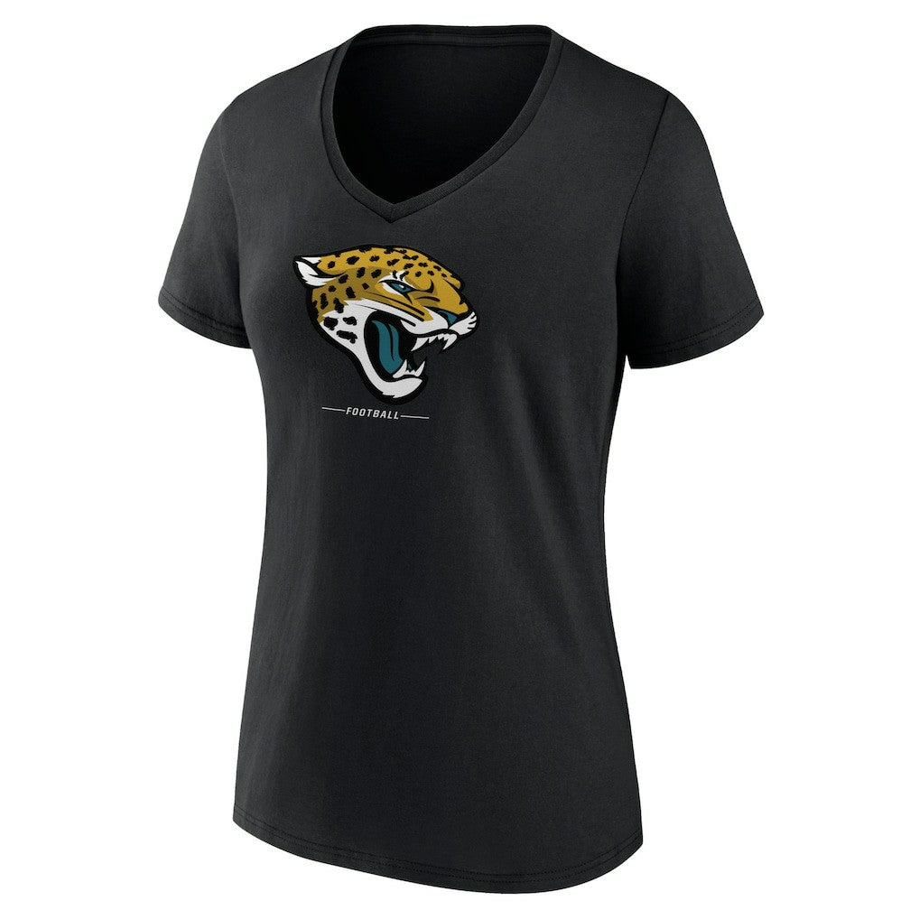 Jacksonville Jaguars Women's Logo Team Lockup V-Neck T-Shirt | NFL On sale