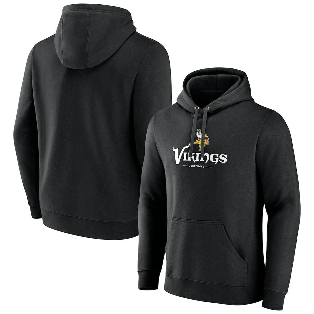 Minnesota Vikings Primary Logo Team Lockup Fitted Pullover Hoodie | NFL On sale