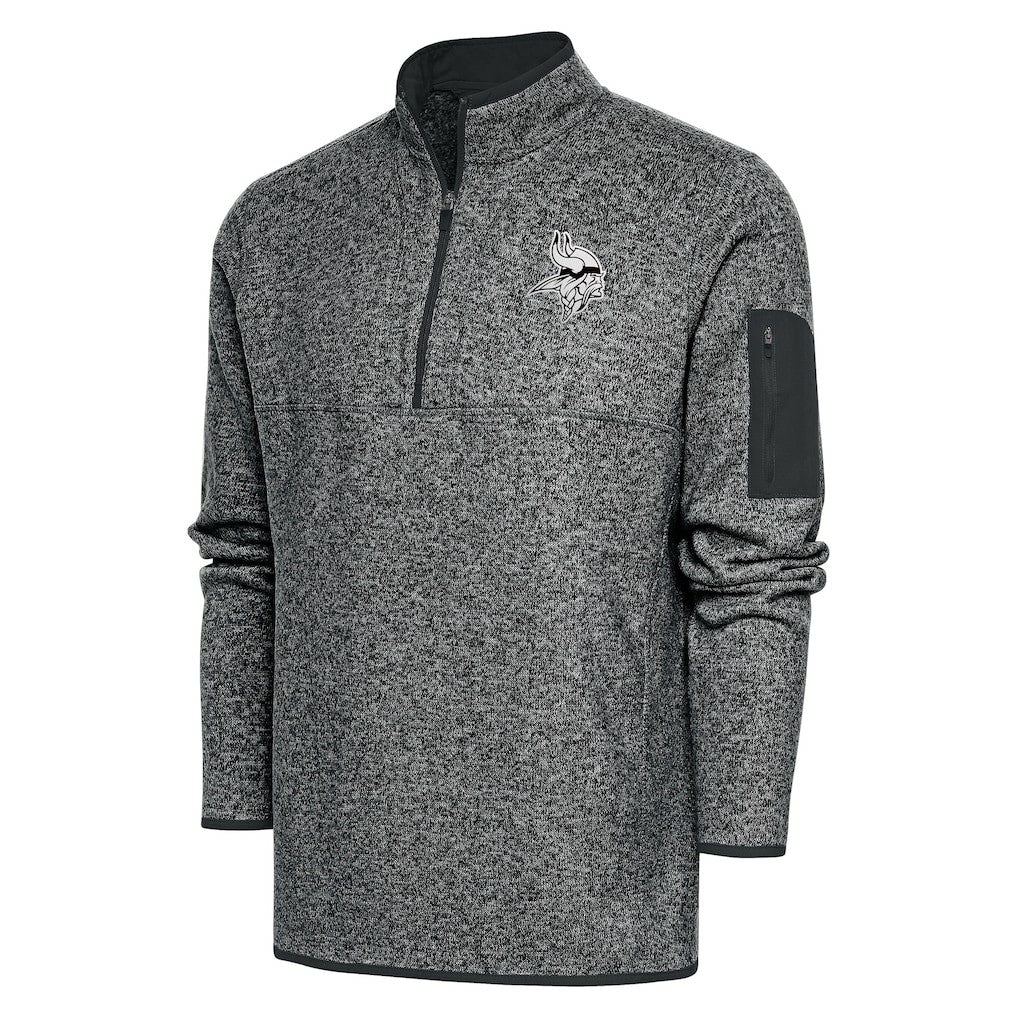Minnesota Vikings Antigua Metallic Logo Fortune Quarter-Zip Jacket | NFL Outlet