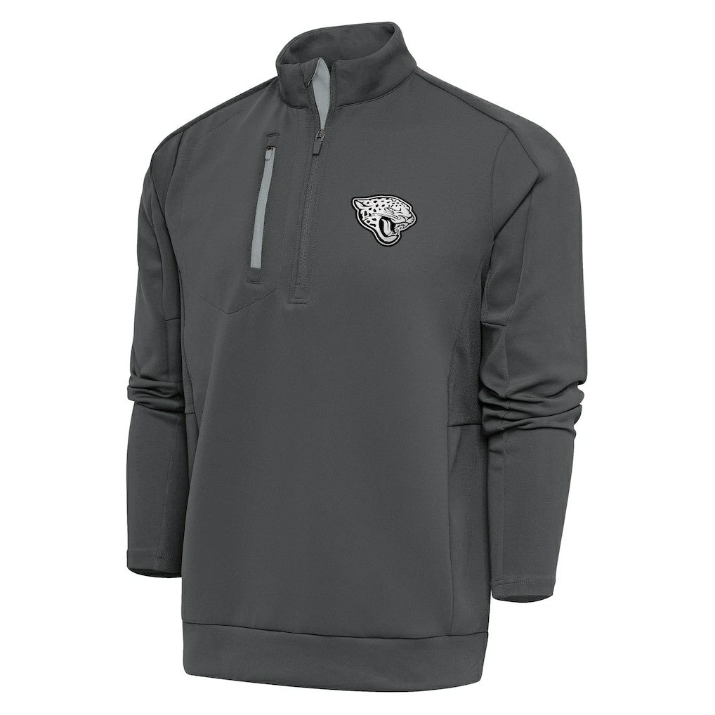 Jacksonville Jaguars Antigua Metallic Logo Generation Quarter-Zip Pullover Top | NFL Hot
