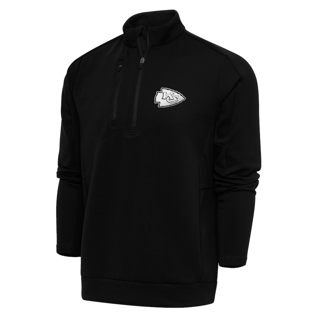 Kansas City Chiefs Antigua Metallic Logo Generation Quarter-Zip Pullover Top | NFL Sale