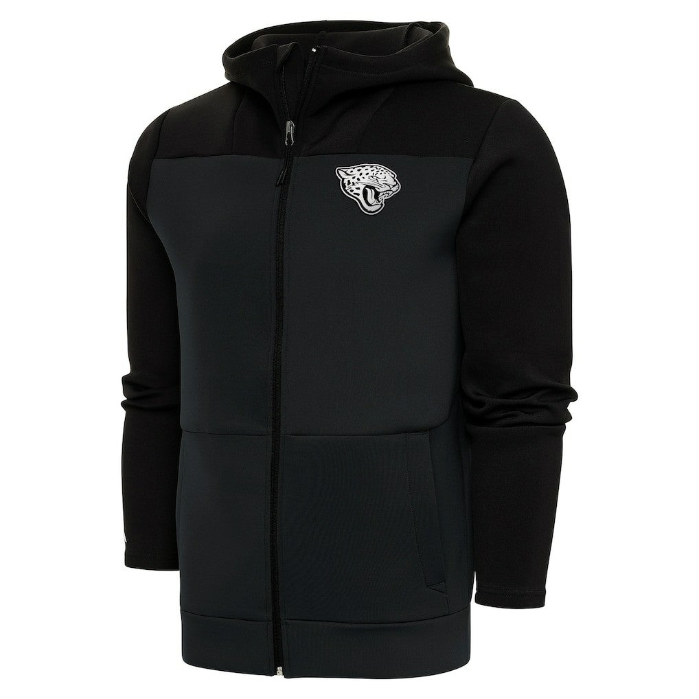 Jacksonville Jaguars Antigua Metallic Logo Protect Full-Zip Hoodie | NFL US