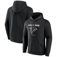 Atlanta Falcons Logo Team Lockup Fitted Pullover Hoodie | NFL Hot