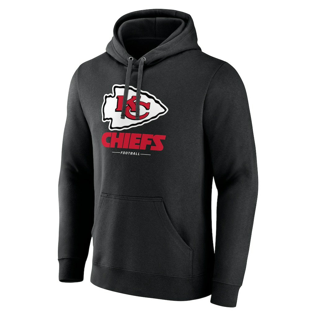 Kansas City Chiefs Logo Team Lockup Fitted Pullover Hoodie | NFL New