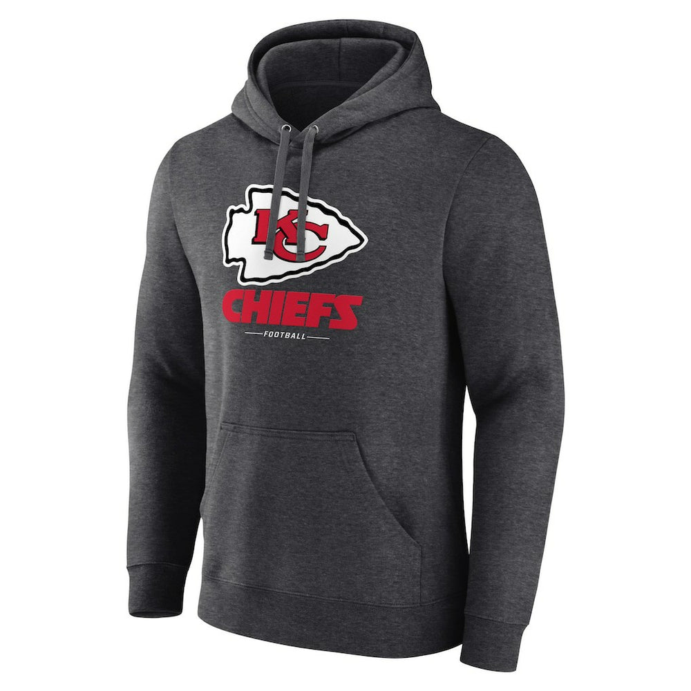 Kansas City Chiefs Logo Team Lockup Fitted Pullover Hoodie | NFL Hot
