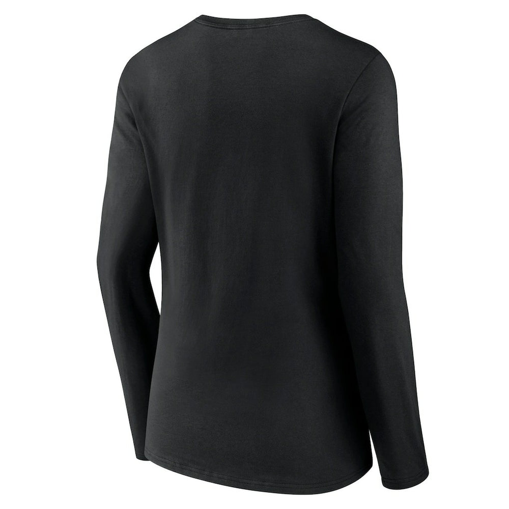Baltimore Ravens Women's Logo Team Lockup Long Sleeve V-Neck T-Shirt | NFL Sale
