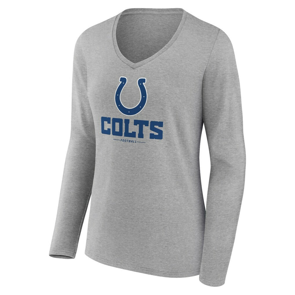 Indianapolis Colts Women's Logo Team Lockup Long Sleeve V-Neck T-Shirt | NFL On sale