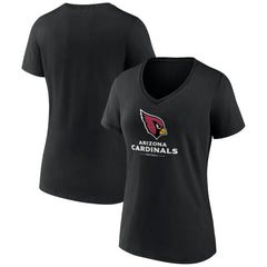 Arizona Cardinals Women's Logo Team Lockup V-Neck T-Shirt | NFL Outlet