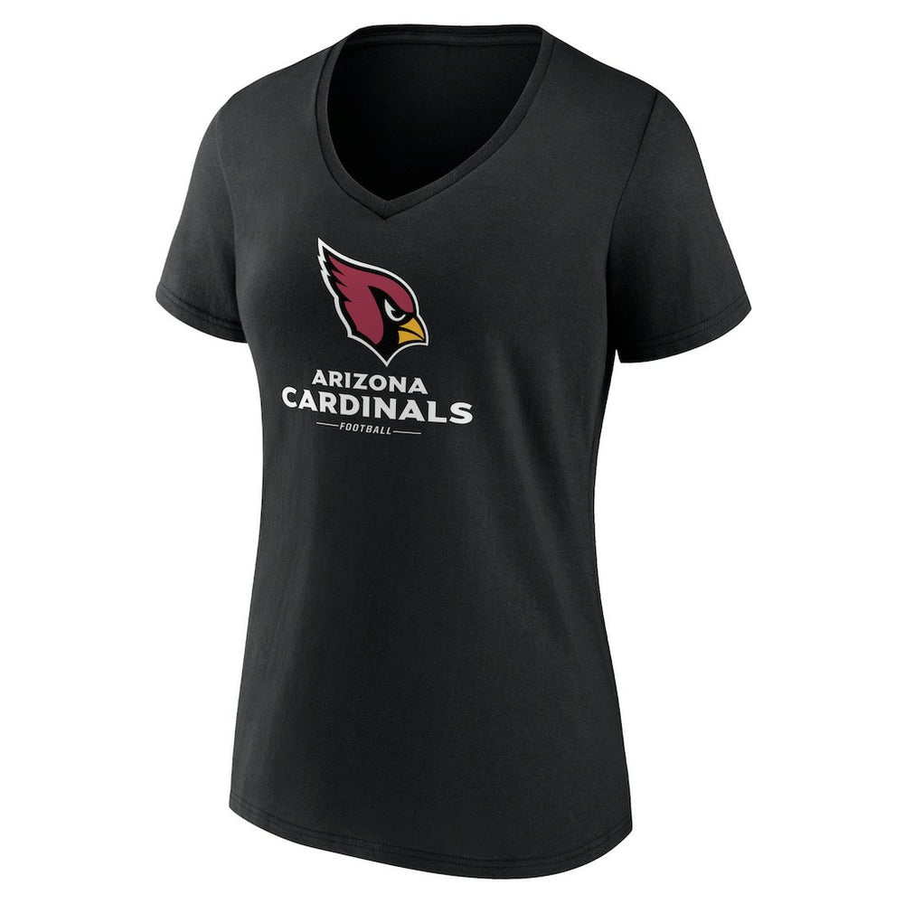 Arizona Cardinals Women's Logo Team Lockup V-Neck T-Shirt | NFL Outlet