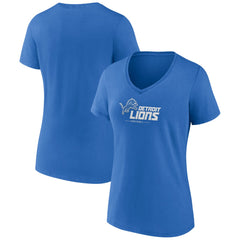 Detroit Lions Women's Logo Team Lockup V-Neck T-Shirt | NFL New