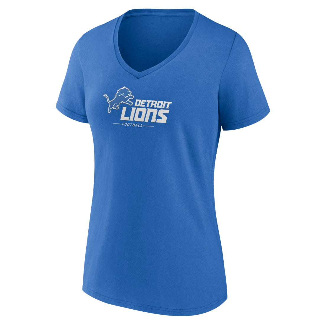 Detroit Lions Women's Logo Team Lockup V-Neck T-Shirt | NFL New