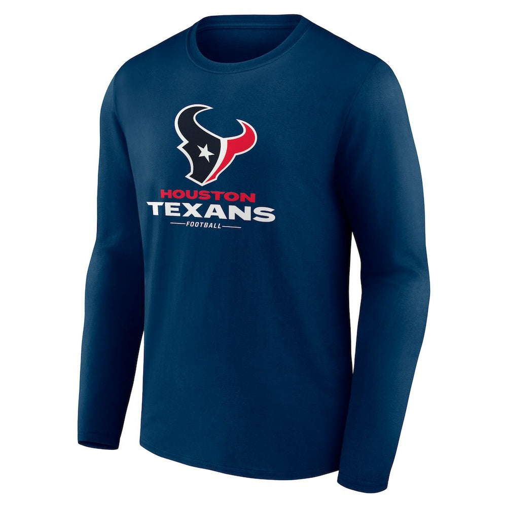 Houston Texans Logo Team Lockup Long Sleeve T-Shirt | NFL On sale