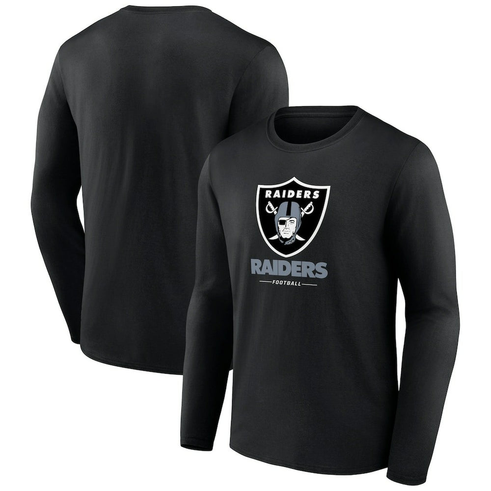 Las Vegas Raiders Logo Team Lockup Long Sleeve T-Shirt | NFL Near me