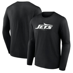 New York Jets Logo Team Lockup Long Sleeve T-Shirt | NFL Online