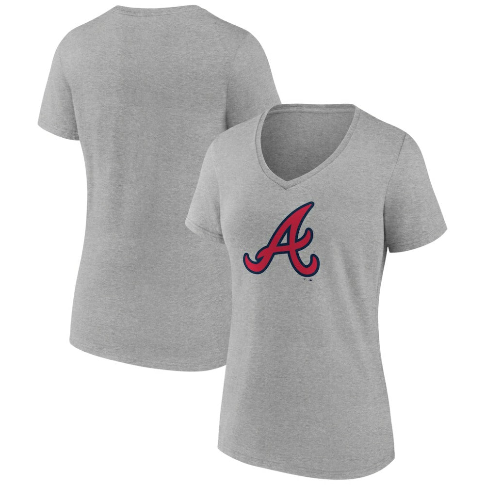 Atlanta Braves Women's Official Logo V-Neck T-Shirt - MLB T-shirts