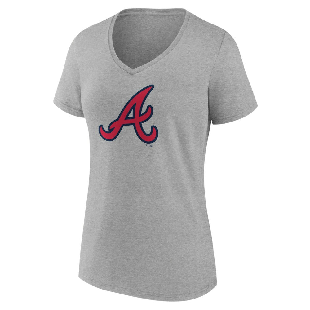 Atlanta Braves Women's Official Logo V-Neck T-Shirt - MLB T-shirts