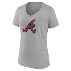 Atlanta Braves Women's Official Logo V-Neck T-Shirt - MLB T-shirts