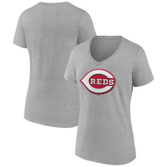 Cincinnati Reds Women's Official Logo V-Neck T-Shirt - MLB T-shirts