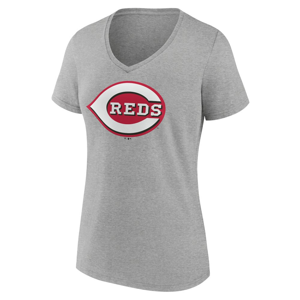 Cincinnati Reds Women's Official Logo V-Neck T-Shirt - MLB T-shirts
