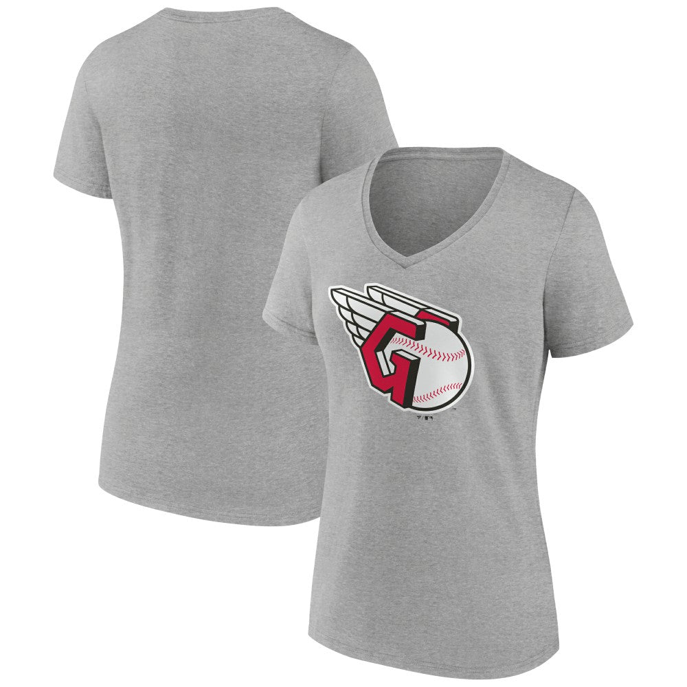 Cleveland Guardians Women's Official Logo V-Neck T-Shirt - MLB T-shirts