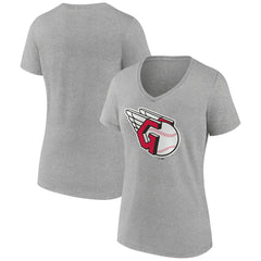 Cleveland Guardians Women's Official Logo V-Neck T-Shirt - MLB T-shirts