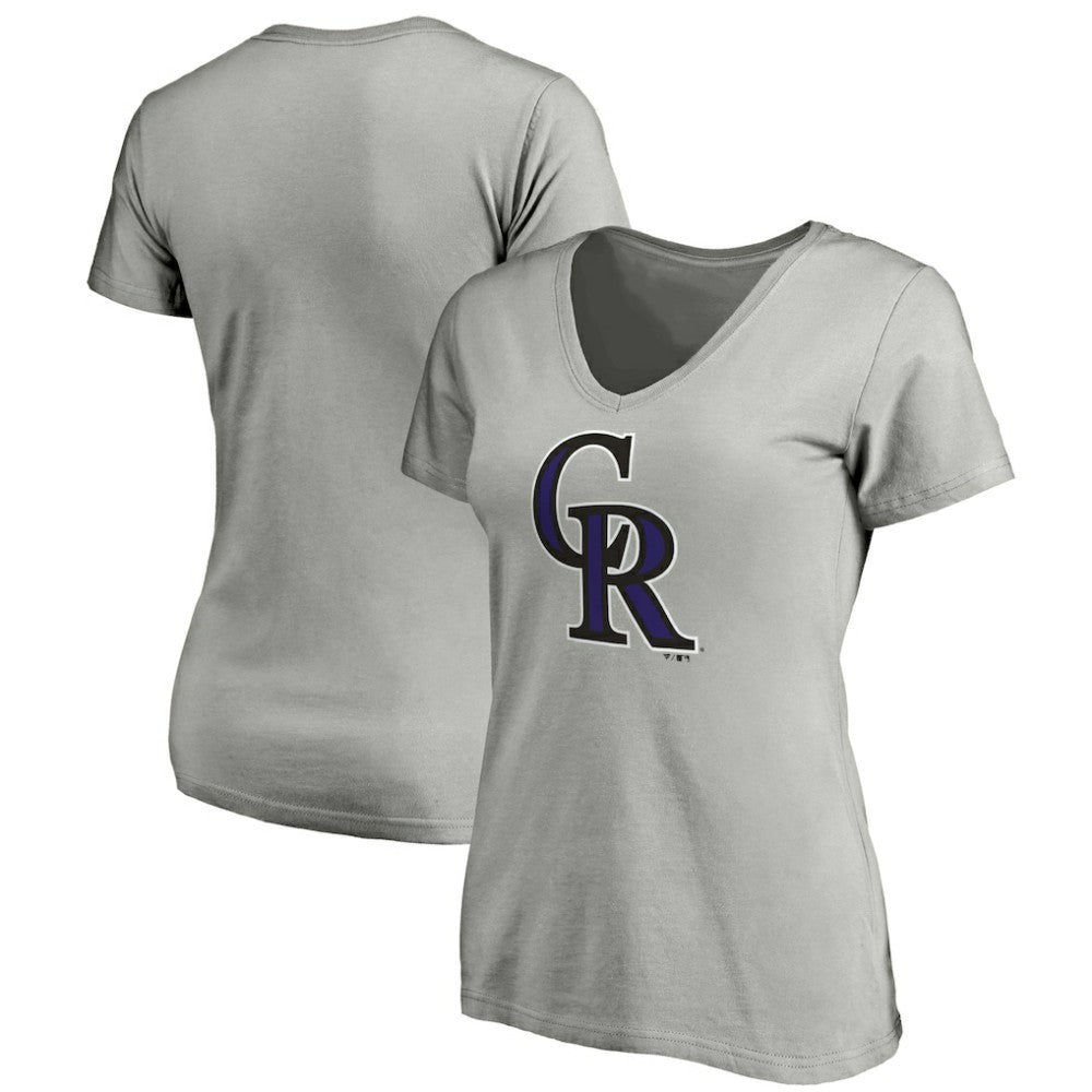 Colorado Rockies Women's Official Logo V-Neck T-Shirt - MLB T-shirts