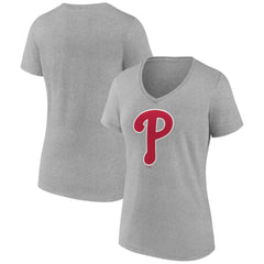 Philadelphia Phillies Women's Official Logo V-Neck T-Shirt - MLB T-shirts