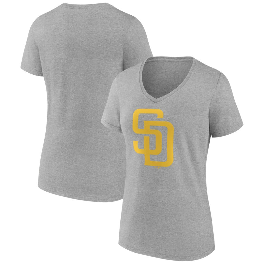 San Diego Padres Women's Official Logo V-Neck T-Shirt - MLB T-shirts