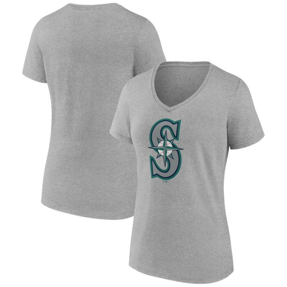 Seattle Mariners Women's Official Logo V-Neck T-Shirt - MLB T-shirts