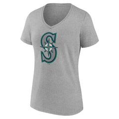 Seattle Mariners Women's Official Logo V-Neck T-Shirt - MLB T-shirts
