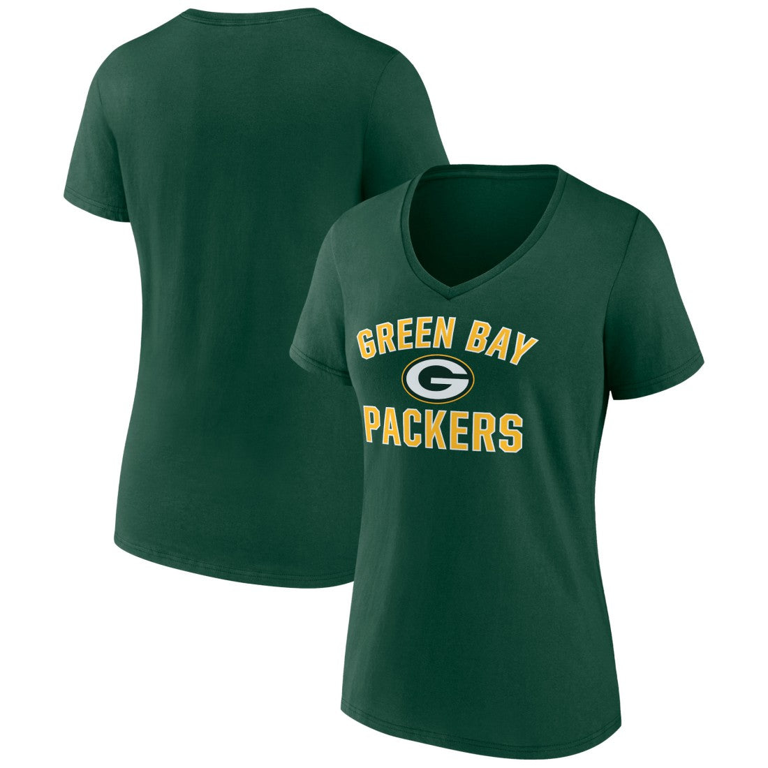 Green Bay Packers Women's Victory Arch Team V-Neck T-Shirt | NFL Outlet