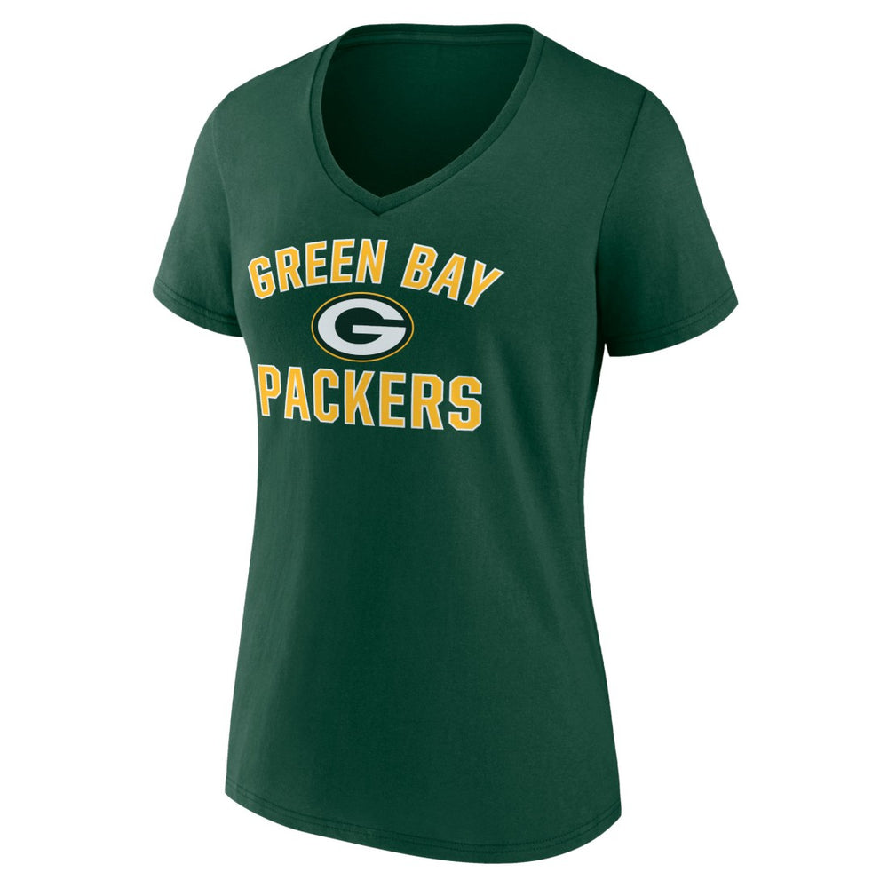 Green Bay Packers Women's Victory Arch Team V-Neck T-Shirt | NFL Outlet