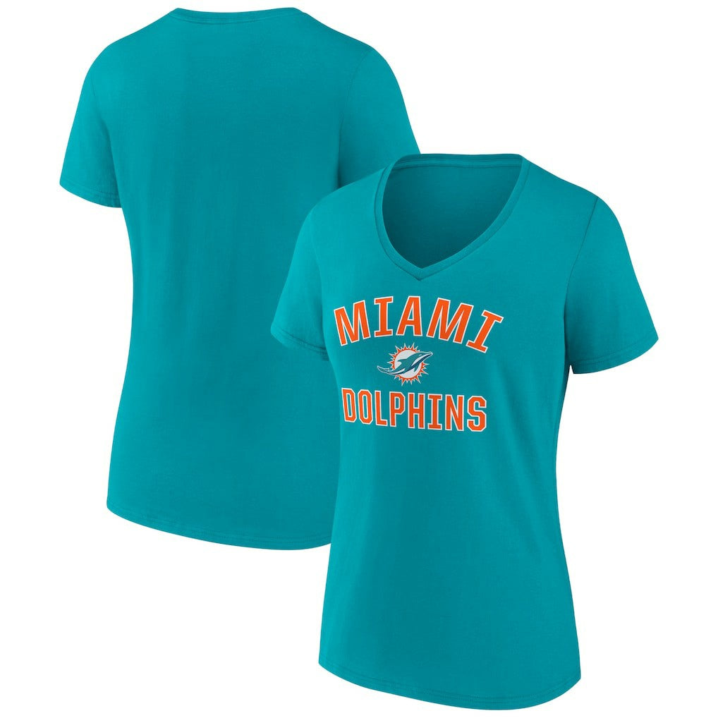 Miami Dolphins Women's Victory Arch Team V-Neck T-Shirt | NFL Near me