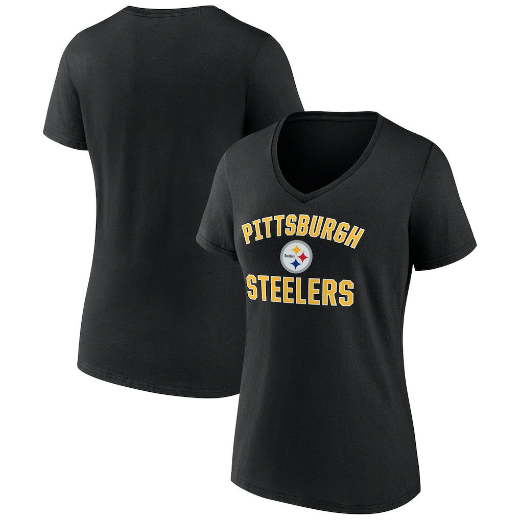 Pittsburgh Steelers Women's Victory Arch Team V-Neck T-Shirt | NFL On sale